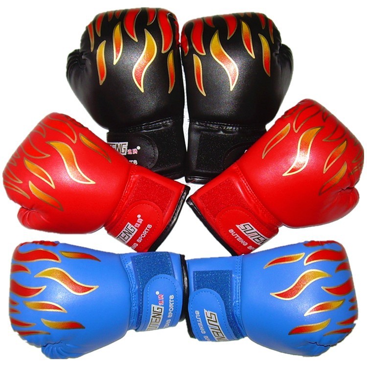 Flame Children's Punching Bag Boxing Sponge Gloves