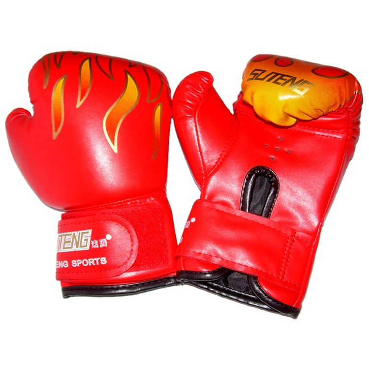 Flame Children's Punching Bag Boxing Sponge Gloves