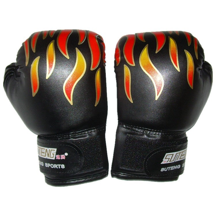 Flame Children's Punching Bag Boxing Sponge Gloves