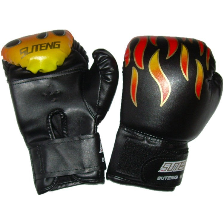 Flame Children's Punching Bag Boxing Sponge Gloves