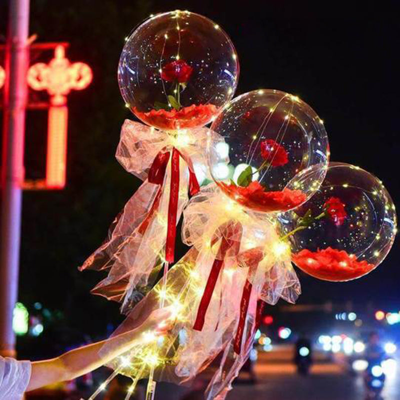 Luminous Balloon Rose Bouquet