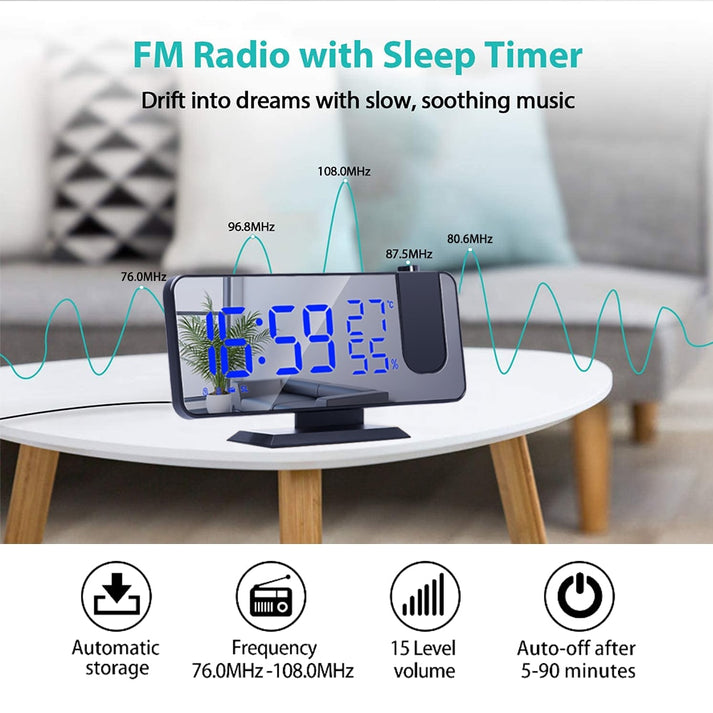 Radio Projection Alarm Clock - Last Day 50% off