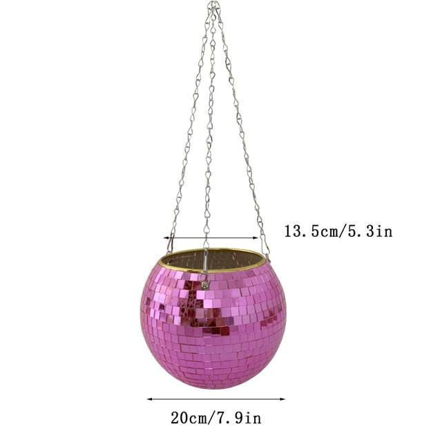 Disco Ball Hanging Vase