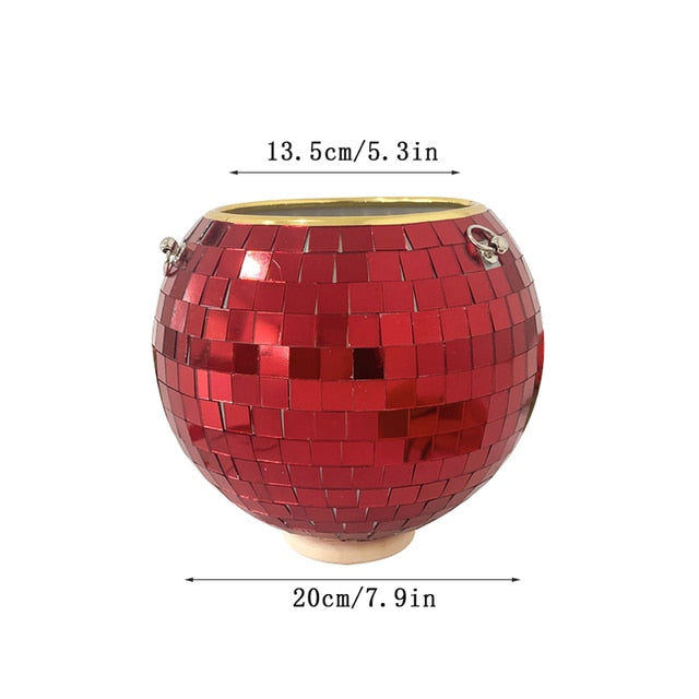 Disco Ball Hanging Vase