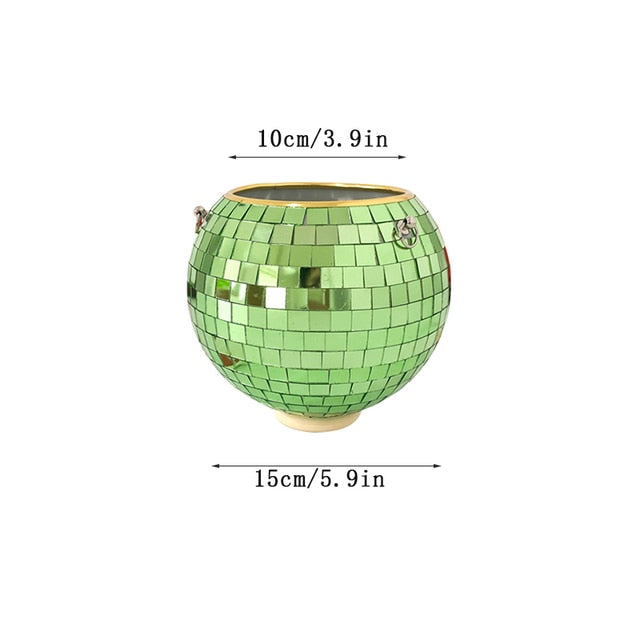 Disco Ball Hanging Vase