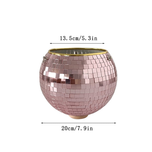 Disco Ball Hanging Vase